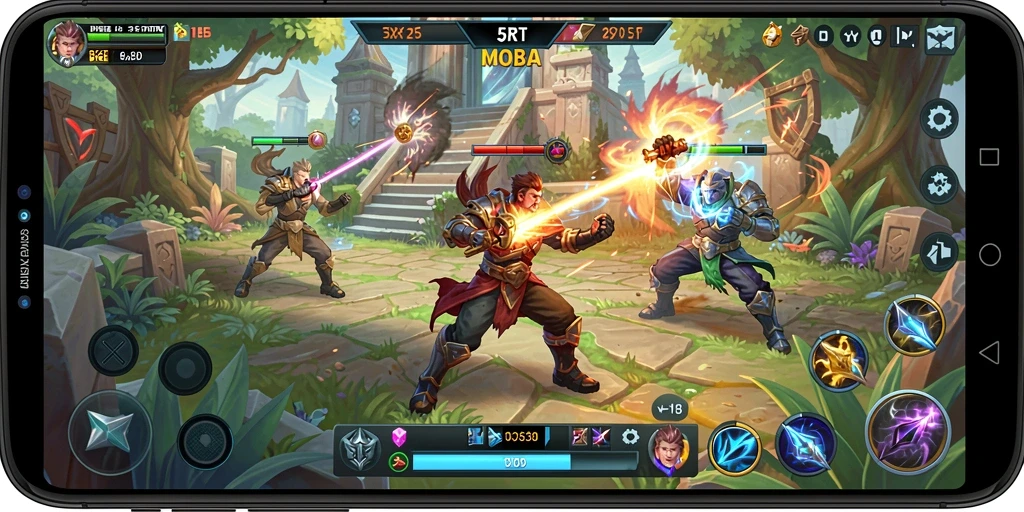 Gameplay seru dari 5RT dengan aksi tim yang intens.