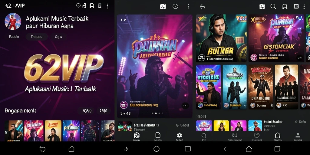 Screenshot utama 62VIP menampilkan gameplay musik yang menyenangkan.