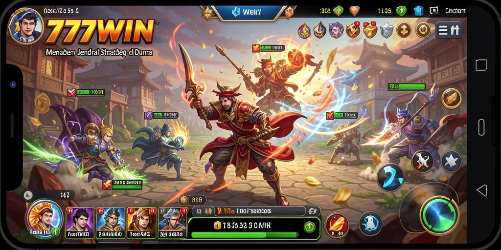 Tampilan menarik dari gameplay strategi <strong>777WIN</strong> yang mendebarkan.