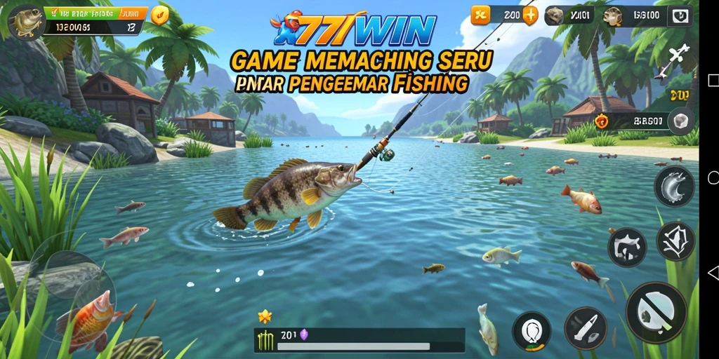 Tampilan gameplay Fishing yang seru di 77WIN.