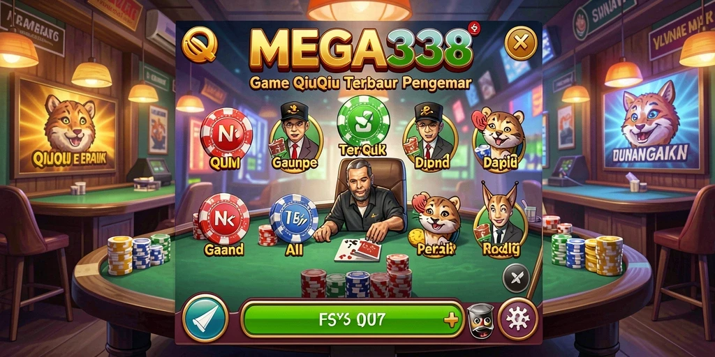 Tampilan gameplay QiuQiu di MEGA338 yang menegangkan.