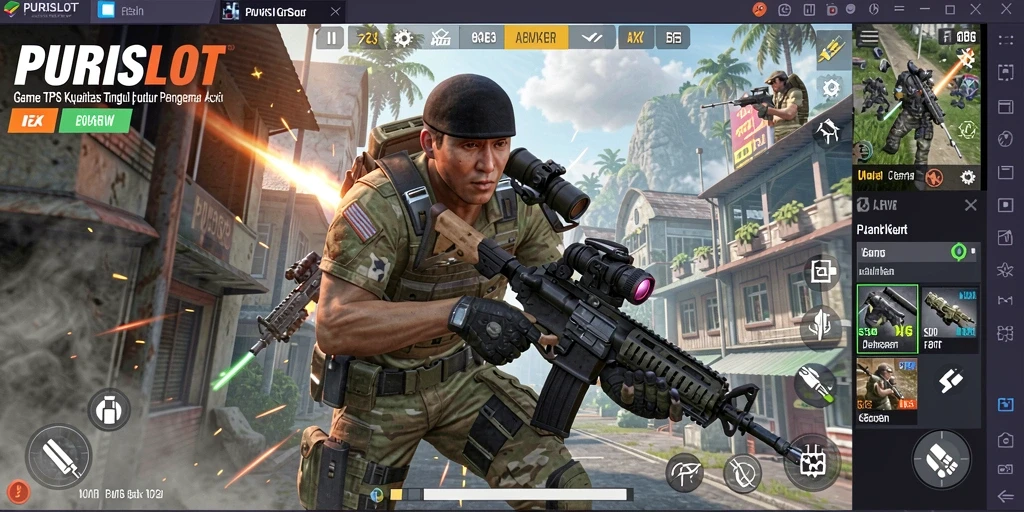 Tampilan aksi seru dalam gameplay PURISLOT yang mendebarkan.
