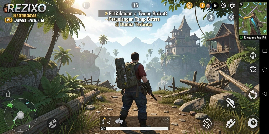 Tampilan gameplay mencengangkan dari dunia terbuka REZIXO.