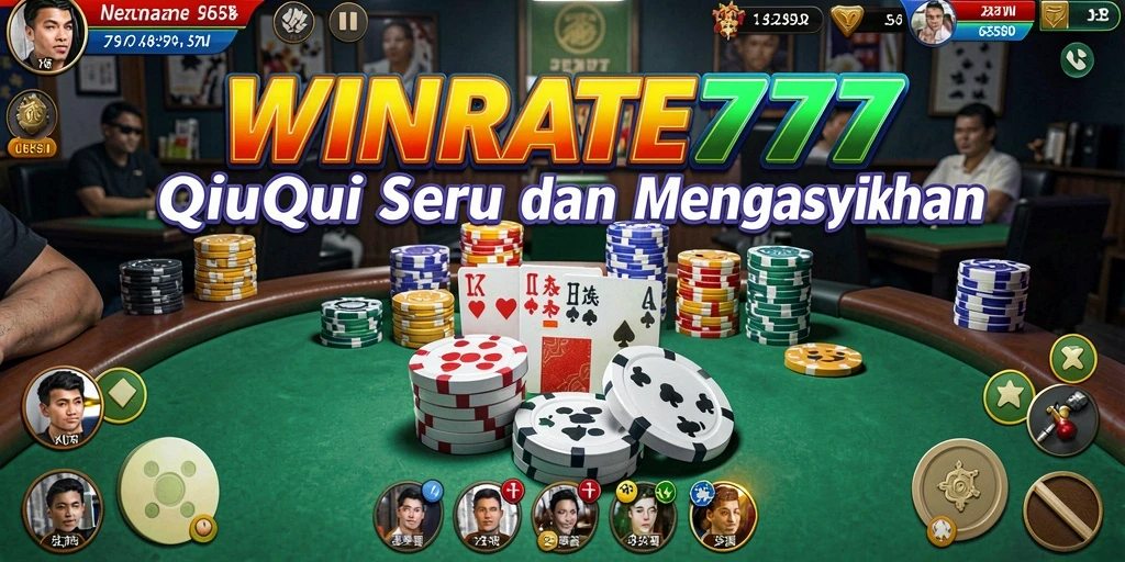 Tampilan gameplay seru QiuQiu di WINRATE777.